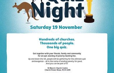 Tearfund Big Quiz Night – Saturday 19th November at 7pm